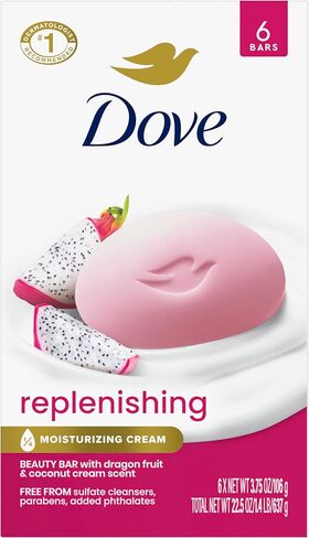 Dove Beauty Bar 6 حزمة مرطبة بالماء الجليدي وتنظيف زيت الأفوكادو والهيدرات 3.75 أوقية in Kuwait