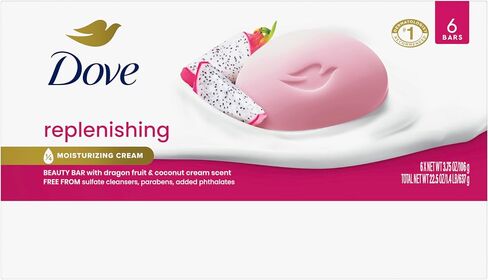 Dove Beauty Bar 6 حزمة مرطبة بالماء الجليدي وتنظيف زيت الأفوكادو والهيدرات 3.75 أوقية in Kuwait