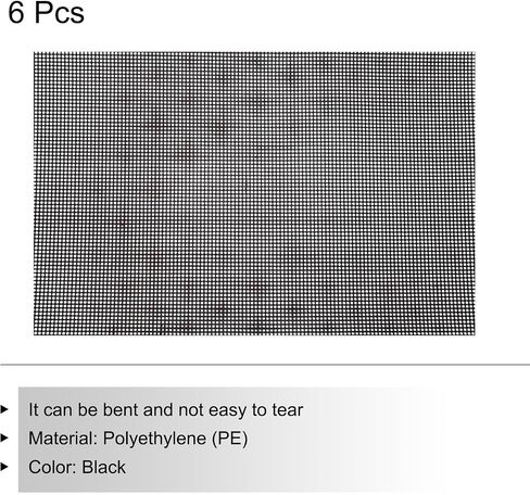 meccanixity 10pcs 13 "x20" ورقة من القماش البلاستيكي 8 قماشية إبرة الفراغ لتطريز كروشيه كيريليك الغزل ، الأسود in Kuwait
