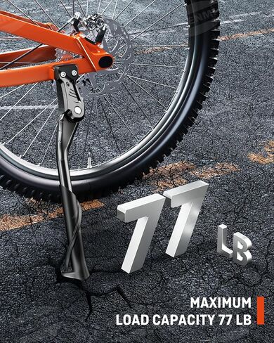 HENMI Bike Kickstand for 24-29 Inch Bicycle, 2 Holes Extra Stable Max Load 176LBS, Non-Slip Base Adult Bicycle Kickstand for Mountain Bike, E-Bike in Saudi Arabia