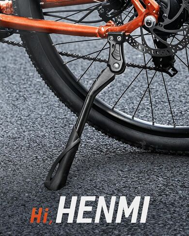 HENMI Bike Kickstand for 24-29 Inch Bicycle, 2 Holes Extra Stable Max Load 176LBS, Non-Slip Base Adult Bicycle Kickstand for Mountain Bike, E-Bike in Saudi Arabia