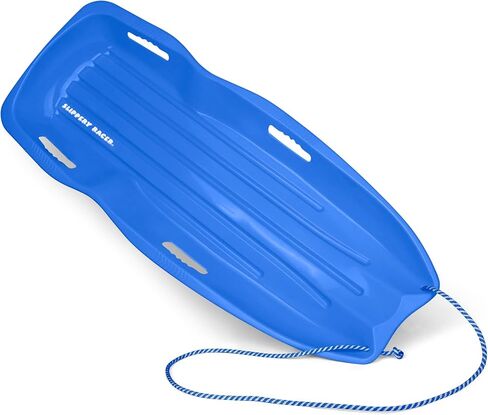 Slippery Racer Downhill Xtreme Flexible Adults and Kids Plastic Toboggan Snow Sled for up to 2 Riders with Pull Rope and Handles. (Green, 1) in Saudi Arabia