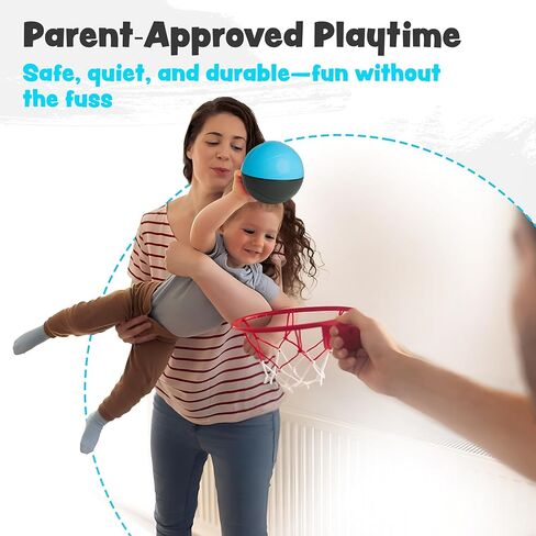 BAMMAX MINI كرة السلة لـ MINI HOOP | مسرحية داخلية أو داخلية وصامتة لـ Nerf Hoop | 4 بوصة للأطفال والأطفال الصغار | لعبة الرغوة الناعمة كرة السلة الداخلية (حزمة 2). in Kuwait