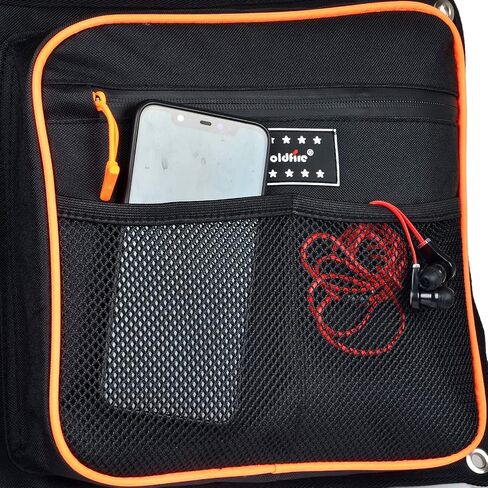 حقيبة تخزين الأبواب الجانبية الأمامية المتوافقة مع 2014-2025 POUCH PORLIS RZR XP 1000 ، 4 1000 ، Turbo ، Turbo S ، S900/S1000 إطلاق سريع ث/وسادة الركبة مع حامل كوب ، أنابيب برتقالية in Saudi Arabia