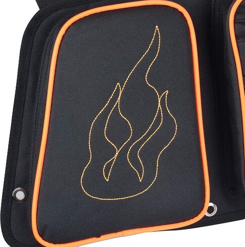 حقيبة تخزين الأبواب الجانبية الأمامية المتوافقة مع 2014-2025 POUCH PORLIS RZR XP 1000 ، 4 1000 ، Turbo ، Turbo S ، S900/S1000 إطلاق سريع ث/وسادة الركبة مع حامل كوب ، أنابيب برتقالية in Saudi Arabia