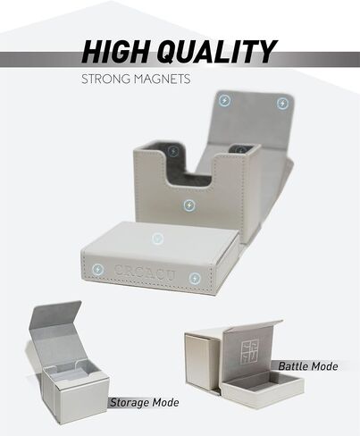 Card Deck Box for Trading Cards Battle Fits 60+ Double-Sleeved Cards anti-loss design for Dice tray and Accessories (black) in Saudi Arabia