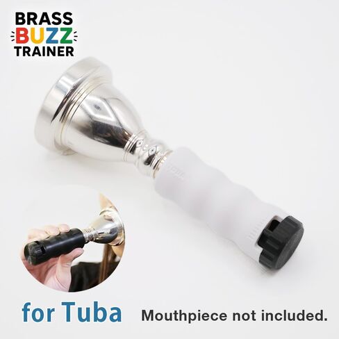 Tuba Mouthpiece Buzzing Practice Tool – Anywhere Practice & Warm-up – One-Touch Adjustable Resistance - BRASS BUZZ TRAINER (Yellow) in Saudi Arabia