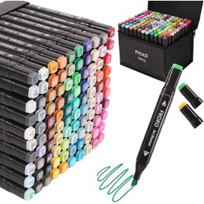 FROKO Alcohol Markers, 36 Colors Dual Tip Art Markers with Carrying Case, Drawing Marker, Coloring Marker for Kids Sketching Adult Coloring in Saudi Arabia
