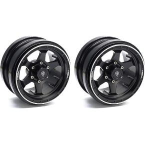 TREAL SCX6 Wheels 2.9'' Beadlock Wheels (2) CNC Machined SCX6 Upgrades Parts Compatible with Axial SCX6 Tires 1/6 Scale Rock Crawler (Titanium) in Kuwait