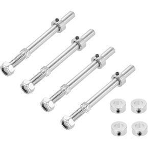 MECCANIXITY 3/16 Inch Diameter x 1.7 Inch Length 4 Set Landing Gear Axle Shaft Drive Axle with Nuts for RC Airplane in Kuwait