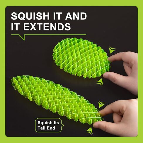 Fidget Worm: Fidget Toys Adults | 3-pack Sensory Toys for Kids & Teens | Quiet Fidgets,Small Anxiety Stress Relief Toy, Fidget Toy，Desk Fidgets for Autistic & Adhd Adults(Rainbow,Green,Blue) in Kuwait