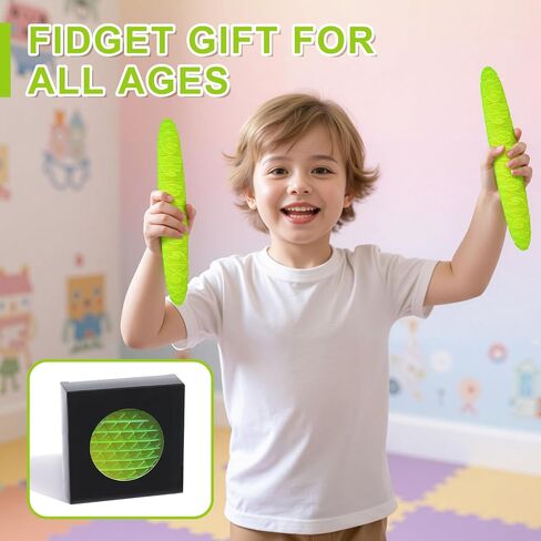 Fidget Worm: Fidget Toys Adults | 3-pack Sensory Toys for Kids & Teens | Quiet Fidgets,Small Anxiety Stress Relief Toy, Fidget Toy，Desk Fidgets for Autistic & Adhd Adults(Rainbow,Green,Blue) in Kuwait