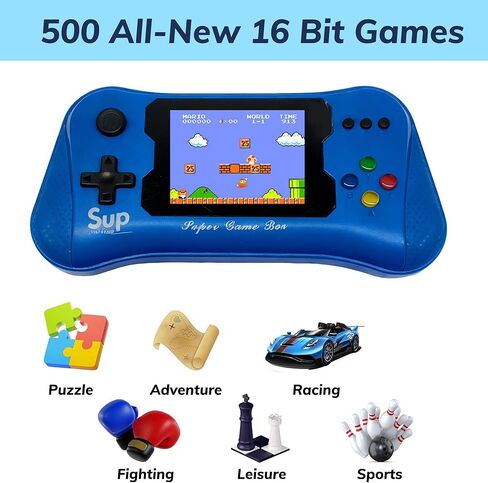 لعبة محمولة للأطفال - ألعاب فيديو Retro Retro المحمولة مسبقًا ، مشغل ألعاب فيديو محمول - مشغل ألعاب محمول مع بطارية قابلة للشحن ميني أركيد هدايا إلكترونية للأولاد يعملون مع التلفزيون in Kuwait