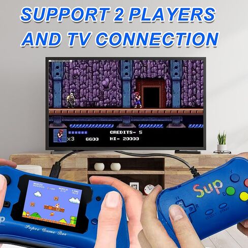 لعبة محمولة للأطفال - ألعاب فيديو Retro Retro المحمولة مسبقًا ، مشغل ألعاب فيديو محمول - مشغل ألعاب محمول مع بطارية قابلة للشحن ميني أركيد هدايا إلكترونية للأولاد يعملون مع التلفزيون in Kuwait