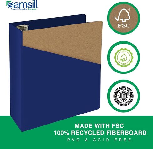 Samsill متين 4 بوصة 3 رنين ، مصنوعة في الولايات المتحدة الأمريكية ، D حلقة الموثق ، FSC 100 ٪ من لوح المعاد تدويرها ، أسود in Saudi Arabia