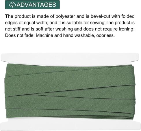 MECCANIXITY 1/2 Inch Single Fold Bias Tape Cotton Continuous Bulk Bias Tape for Sewing, Seaming Quilting Hemming Binding Crafts (Light Green 10 Yards) in Saudi Arabia