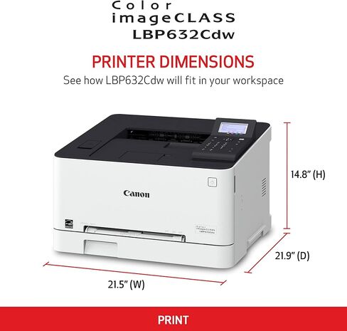 Canon Color imageCLASS LBP646Cdw Wireless Laser Printer for Duplex Printing, White - 26 PPM Home Office, Small Office Printer in Saudi Arabia