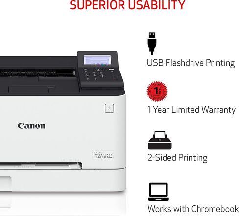 Canon Color imageCLASS LBP646Cdw Wireless Laser Printer for Duplex Printing, White - 26 PPM Home Office, Small Office Printer in Saudi Arabia