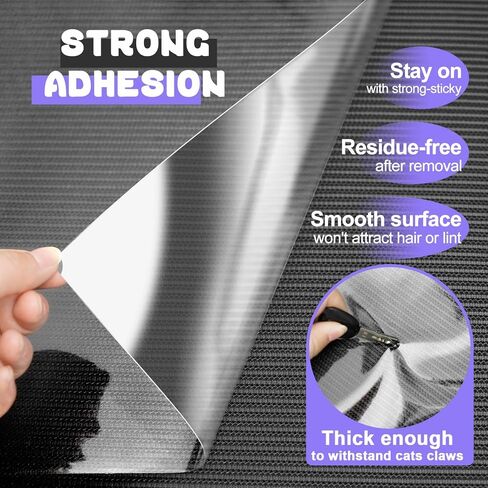 Iridescent Cat Scratch Furniture Protector, 160" x 12.4" Clear Couch Protector from Cat Claws, Thickened Self-Adhesive Cats Couch Protector for Furniture, Sofa, Door in Kuwait