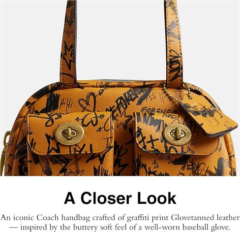 Coach Twin Turnlock Bag 20 in Loved Leather, 1Z/Black in Saudi Arabia