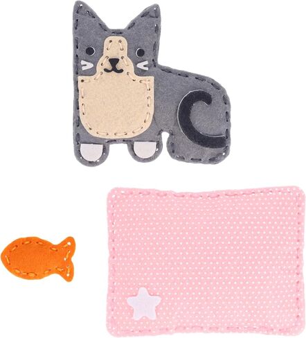 Petit Collage: Mini Craft Kit: Pocket Pet Corgi Dog - طقم خياطة محفوظ مع قطع مسبقة ، خيط ، حشوة ، إبرة آمنة وتصنيح - لعبة دقيقة خالية من الشاشة للأعمار 6+ in Kuwait