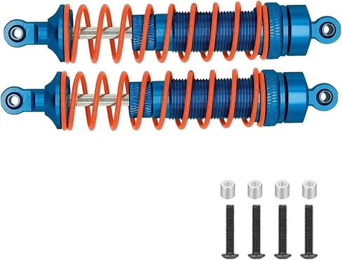 2PCS Front Shocks Upgrade Parts for 1/10 Arrma Bigrock 4X4 Granite Senton Vorteks Typhon RC Truck, Full Aluminum Big Bore Shock Hops Up, Replace AR330550 AR330551, Red in Saudi Arabia