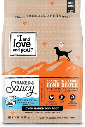 I and Love and You Baked and Saucy Dry Dog Food - Lamb + Sweet Potato - Prebiotic + Probiotic, Real Meat, Grain Free, No Fillers, 21lb Bag in Saudi Arabia