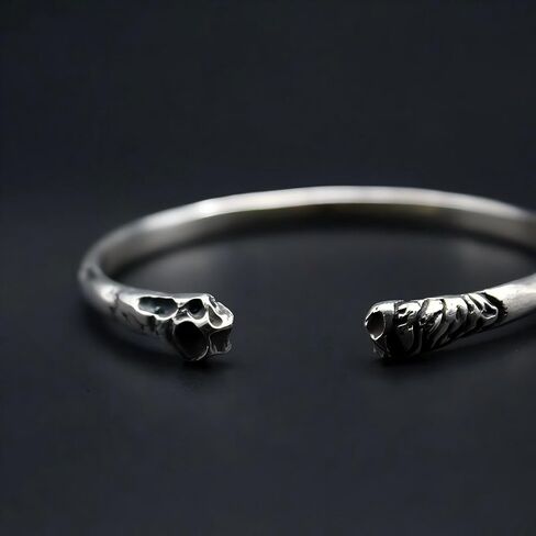 سوار S925 STERLING SILVER ، تصميم الكفة المفتوحة ، مجوهرات الهدايا للرجال لرجل in Kuwait