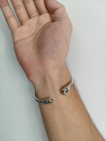 سوار S925 STERLING SILVER ، تصميم الكفة المفتوحة ، مجوهرات الهدايا للرجال لرجل in Kuwait