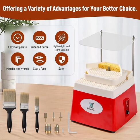 طاحونة زجاجية ملون ، 4200R/دقيقة ، أداة طحن DIY مصغرة ، 110 فولت ， 65W مطحنة زجاجية مع 5/8 " + 1" قابلة للاستبدال قطع الطحن الماس للزجاج والحجر والمعالجة السطحية (أحمر) in Kuwait