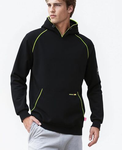 BOCOMAL FR Hoodies Pullover 12oz Heavyweight Cotton Fleece Flame Resistant Contrast Stripe Long Sleeve Hooded Sweatshirts in Saudi Arabia