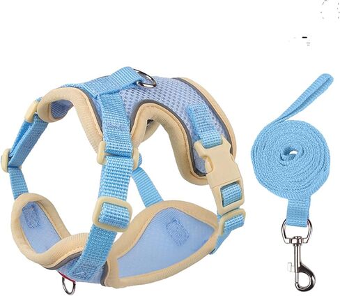 Cat Harness and Leash Set for Walking – Escape-Proof Reflective Vest for Cats and Small Dogs, Adjustable Soft Air Mesh with Pressure-Reducing Design, 4.92ft, XL, Green & Pink in Kuwait