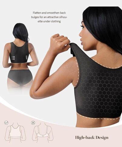 Feelirl Front Front Closure Spoture Bra للنساء بعد الجراحة صدرية ضغط مع شريط دعم الثدي in Saudi Arabia