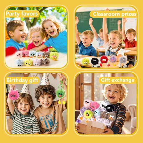 12 جهاز كمبيوتر مفاتيح للأطفال - سلسلة مفاتيح لطيفة لأكياس عيد ميلاد Goodie Bass Girlty Bealty Keychains Kids Party Party Favors Pinata Keyrings Classroom Gower in Kuwait