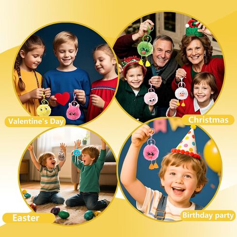 12 جهاز كمبيوتر مفاتيح للأطفال - سلسلة مفاتيح لطيفة لأكياس عيد ميلاد Goodie Bass Girlty Bealty Keychains Kids Party Party Favors Pinata Keyrings Classroom Gower in Kuwait