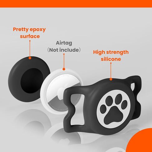 حامل طوق الكلب المضاد للماء لعلامة هواء التفاح ، حامل الكلب السيليكون للكلاب والقطط (الوردي) in Kuwait