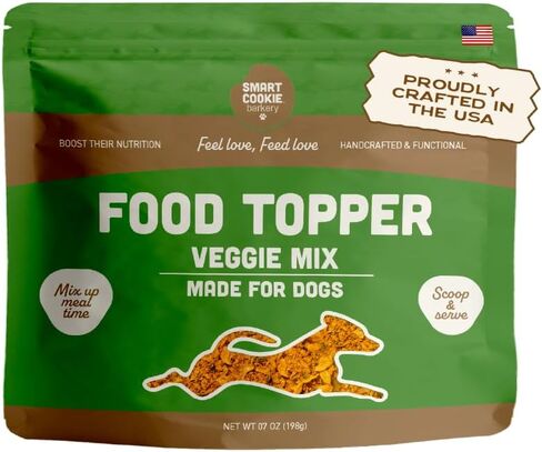 Smart Cookie Natural Dog Food Topper - Superfood - Salmon Dog Meal Mixer for All Ages - Food Topper for Picky Eaters and Boosting Nutrition - Non GMO, Made in The USA - 15 oz Bag (30 Day Supply) in Kuwait
