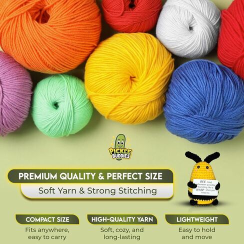 Beacle Buddies Bee -Live Buddy - حيوانات كروشيه إيجابية تعهد الدعم العاطفي الدعم الكروشيه دمى الديكور الكروشيه الكروشيه الكروشيه النحل الإيجابي الدعم العاطفي تخفيف الإجهاد in Kuwait