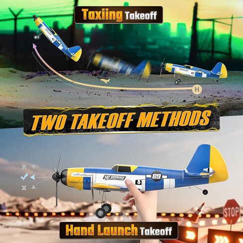 BEZGAR HQ089 RC Plane, Drones for Kids, 6-axis Gyro Remote Control Airplane, RC Helicopter, Easy Control for Beginners Toys with Colorful LED Navigation Lights(Green) in Kuwait