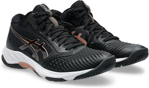 ASICS Netburner Ballistic Flytefoam Mid Top 3 Ballball Shoes ، 6 ، White/Blue Coast in Kuwait