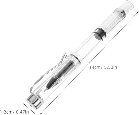 2pcs Piston Filling Ink Pen for Students Smooth Writing Gel Pen Transparent Design and Portable for Artists and Daily Use in Saudi Arabia