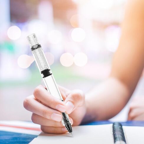2pcs Piston Filling Ink Pen for Students Smooth Writing Gel Pen Transparent Design and Portable for Artists and Daily Use in Saudi Arabia