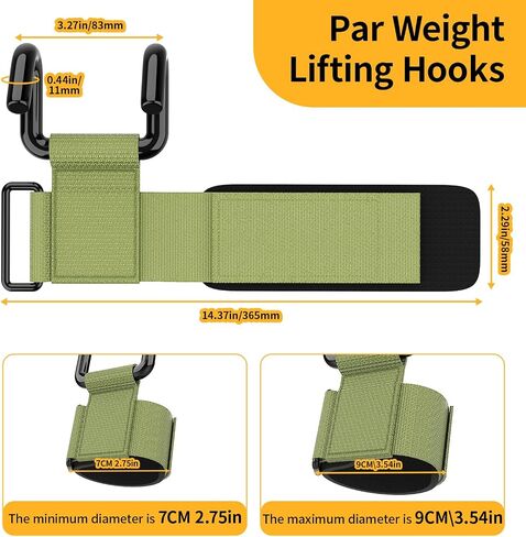 GPANDAG Weight Lifting Hooks for Men and Women(Pair), 330 LB Heavy Duty Gym Lifting Wrist Strap Hook for Deadlifts, Pull-Ups, Strength Training, 0.4inch Grip Weightlifting Hooks for Teen in Saudi Arabia