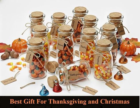 Otis Classic Small Glass Jars with Lids – Set of 12 Mini Glass Bottles with Corks for Halloween Decorations Fall Décor Wedding & Party Favors, Halloween DIY Crafts, Potions, Spices & Candy, 3.4 oz in Saudi Arabia