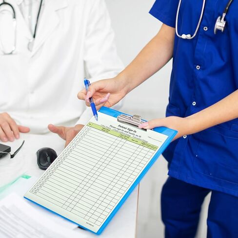 250 Pack Patient Sign in Sheets Hipaa Compliant Patient Sign in Label Forms Peel Off Adhesive Labels Carbonless 3 Part Forms for Privacy in Doctor Medical Clinic Dental Office (Blue) in Saudi Arabia
