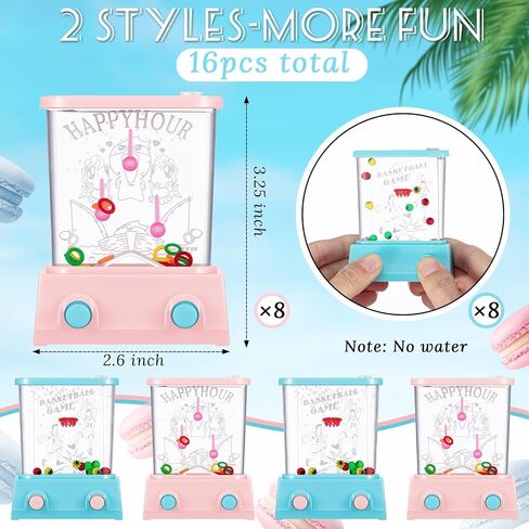 Zhanmai 16 Pcs Handheld Water Game Arcade Water Ring Game for Beach Toys Party Favor Fish Rings Fun Game for Basketball Fun Gifts for Men Retro Pastime, Without Water in Saudi Arabia