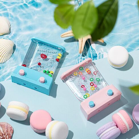 Zhanmai 16 Pcs Handheld Water Game Arcade Water Ring Game for Beach Toys Party Favor Fish Rings Fun Game for Basketball Fun Gifts for Men Retro Pastime, Without Water in Saudi Arabia