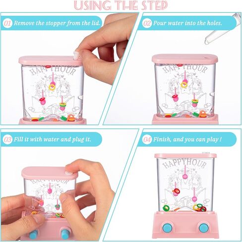 Zhanmai 16 Pcs Handheld Water Game Arcade Water Ring Game for Beach Toys Party Favor Fish Rings Fun Game for Basketball Fun Gifts for Men Retro Pastime, Without Water in Saudi Arabia