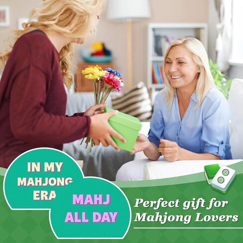 Soulchen 4 PCS Mahjong Tile Mixer Shufflers لخلط وخلط البلاط البلاستيكي الهدايا Mahjong Associory لألعاب العشاق حافة وتصميم مطبوع (الأزرق والأخضر) in Kuwait