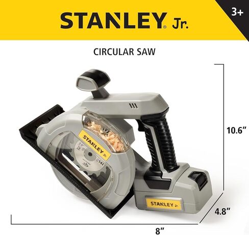 ستانلي جونيور منشار دائري تديره البطارية-أداة لعب تظاهر واقعية للأطفال | الأضواء والأصوات والشفرة الدوارة | الأعمار 3+ | يشمل البطاريات in Kuwait